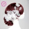 Jialan's 2021 new products are now available. The ultra-ethereal and beautiful white snow gauze texture with a burnt edge effect is a must-have headpiece for brides that influences wedding dress looks and exudes a unique charm Specification image